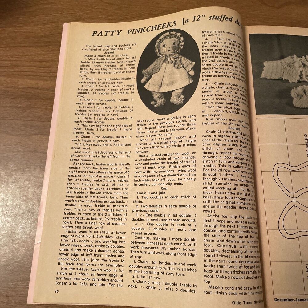 Vintage January 1976 Magazine Olde Time Needlework Patterns And Designs Magazine - Picture 6 of 8